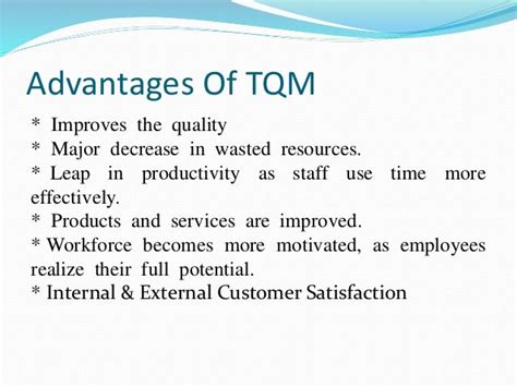 total quality management advantages and disadvantages|The Pros and Cons of Total Quality Management.